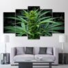 green plants weeds - Nature 5 Panel Canvas Art Wall Decor