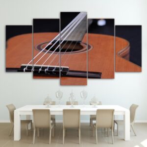 guitars surface strings - Music 5 Panel Canvas Art Wall Decor