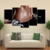 gym dumbbells fitness perspiration - Sport 5 Panel Canvas Art Wall Decor