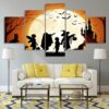 halloween night 01 - Movie 5 Panel Canvas Art Wall Decor
