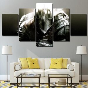 helmet full armor warrior -Army 5 Panel Canvas Art Wall Decor