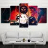 jimi hedrix Guitarist - Music 5 Panel Canvas Art Wall Decor