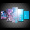 leto sakura solnce luchi - Nature 5 Panel Canvas Art Wall Decor