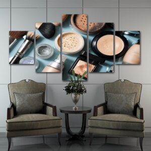 make up still life - Abstract 5 Panel Canvas Art Wall Decor