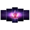 man purple Handheld flame - Religion 5 Panel Canvas Art Wall Decor
