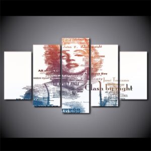 marilyn monroe 11 - Famous Person 5 Panel Canvas Art Wall Decor