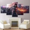 mass effect Female warrior - Gaming 5 Panel Canvas Art Wall Decor