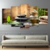 mood garden Buddhism - Nature 5 Panel Canvas Art Wall Decor