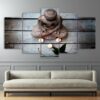 mood garden Buddhism - Religion 5 Panel Canvas Art Wall Decor