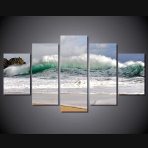 morskoy peyzazh more volny - Space 5 Panel Canvas Art Wall Decor