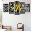 motorcycle Gold - Automative 5 Panel Canvas Art Wall Decor