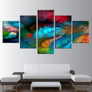 multicolor 01 - Abstract 5 Panel Canvas Art Wall Decor