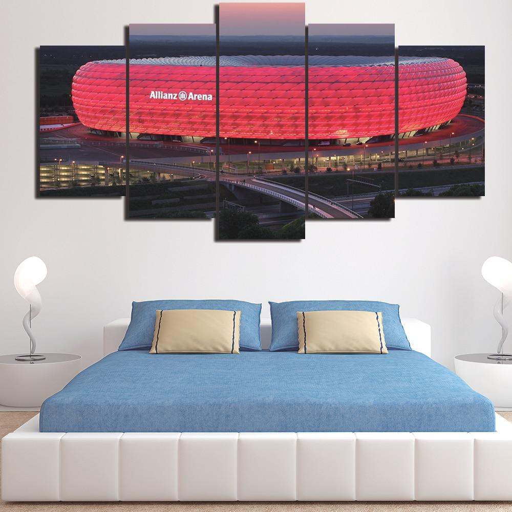munich germany allianz arena - Sport 5 Panel Canvas Art Wall Decor munich germany allianz arena - Sport 5 Panel Canvas Art Wall Decor