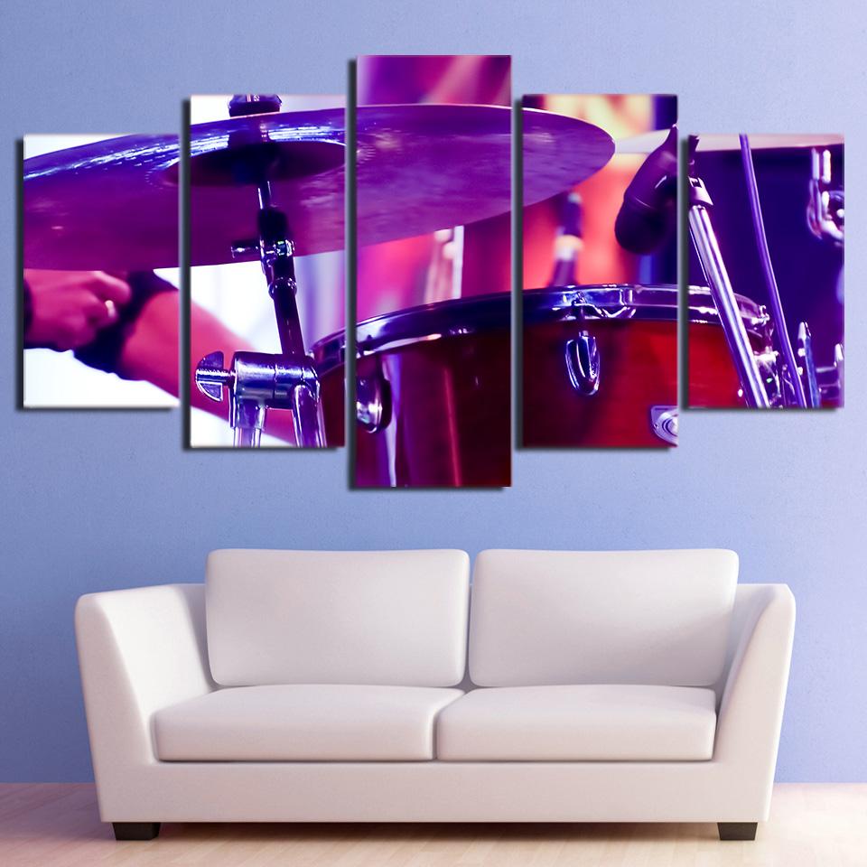 music drum purple - Music 5 Panel Canvas Art Wall Decor music drum purple - Music 5 Panel Canvas Art Wall Decor
