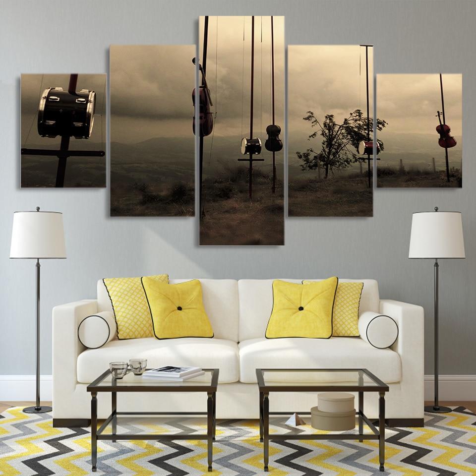 music instrument outdoor - Music 5 Panel Canvas Art Wall Decor music instrument outdoor - Music 5 Panel Canvas Art Wall Decor
