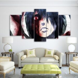 naruto bleeding eye - Anime 5 Panel Canvas Art Wall Decor