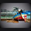 old boat - Space 5 Panel Canvas Art Wall Decor