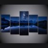 ozero gory mlechnyy put - Nature 5 Panel Canvas Art Wall Decor