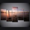 ozero gory rassvet svai - Nature 5 Panel Canvas Art Wall Decor