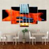 red guitar 01 - Music 5 Panel Canvas Art Wall Decor