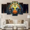 robot girl - Automative 5 Panel Canvas Art Wall Decor