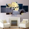santas sleigh - Abstract 5 Panel Canvas Art Wall Decor