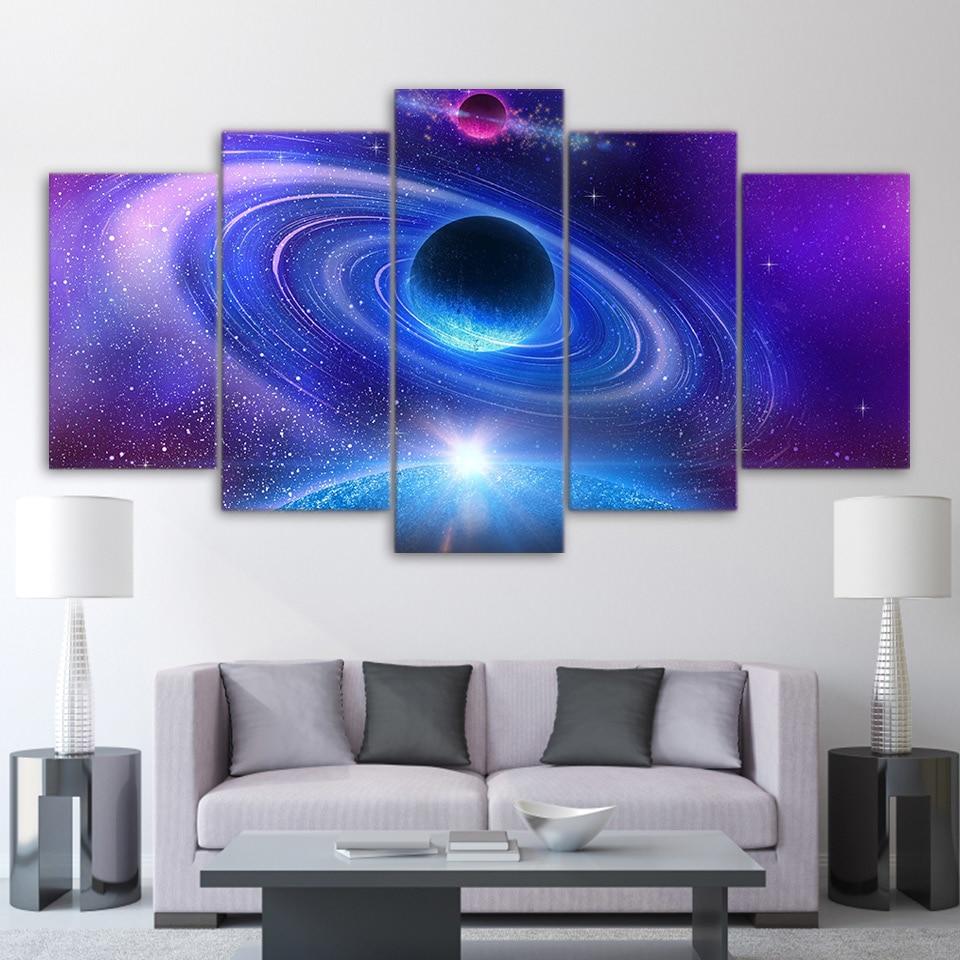 science spac - Space 5 Panel Canvas Art Wall Decor science spac - Space 5 Panel Canvas Art Wall Decor