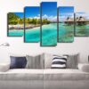 sea sky island seascape - Nature 5 Panel Canvas Art Wall Decor