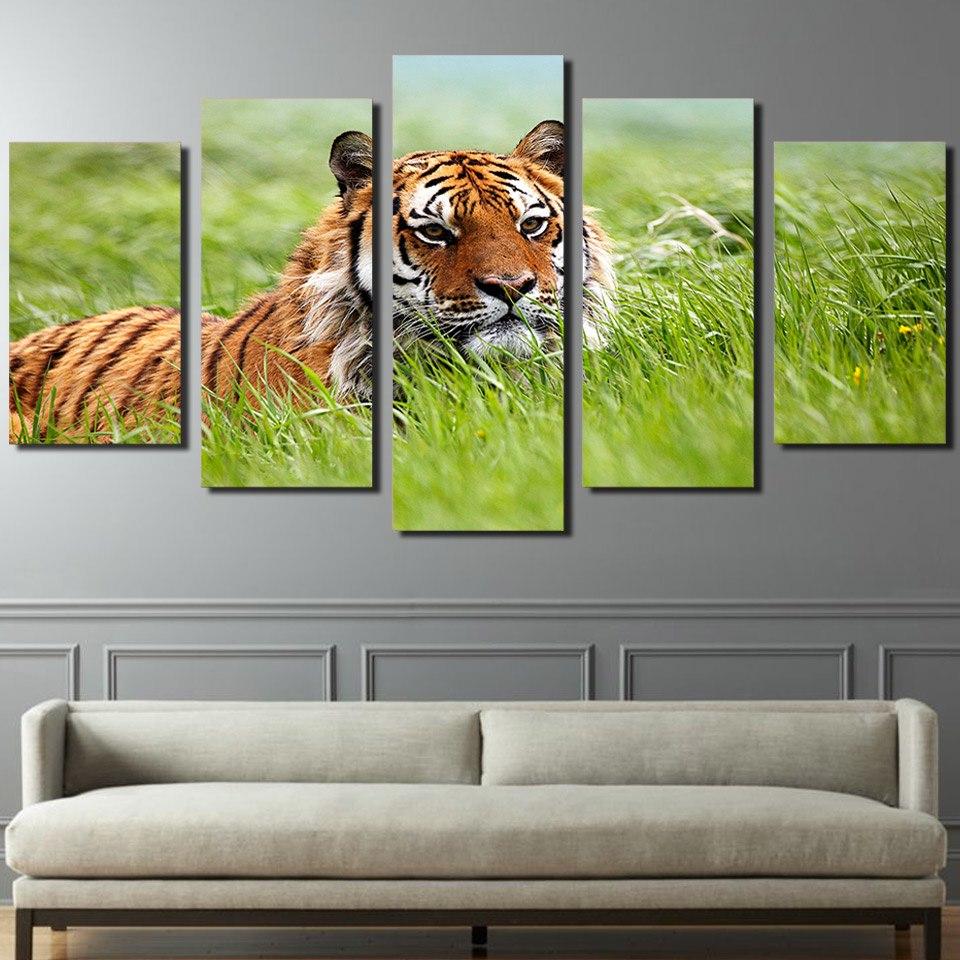 siberian tiger 1 - Animal 5 Panel Canvas Art Wall Decor siberian tiger 1 - Animal 5 Panel Canvas Art Wall Decor
