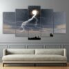 sky lightning - Nature 5 Panel Canvas Art Wall Decor