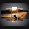 sport muzhchina paren siluet - Sport 5 Panel Canvas Art Wall Decor
