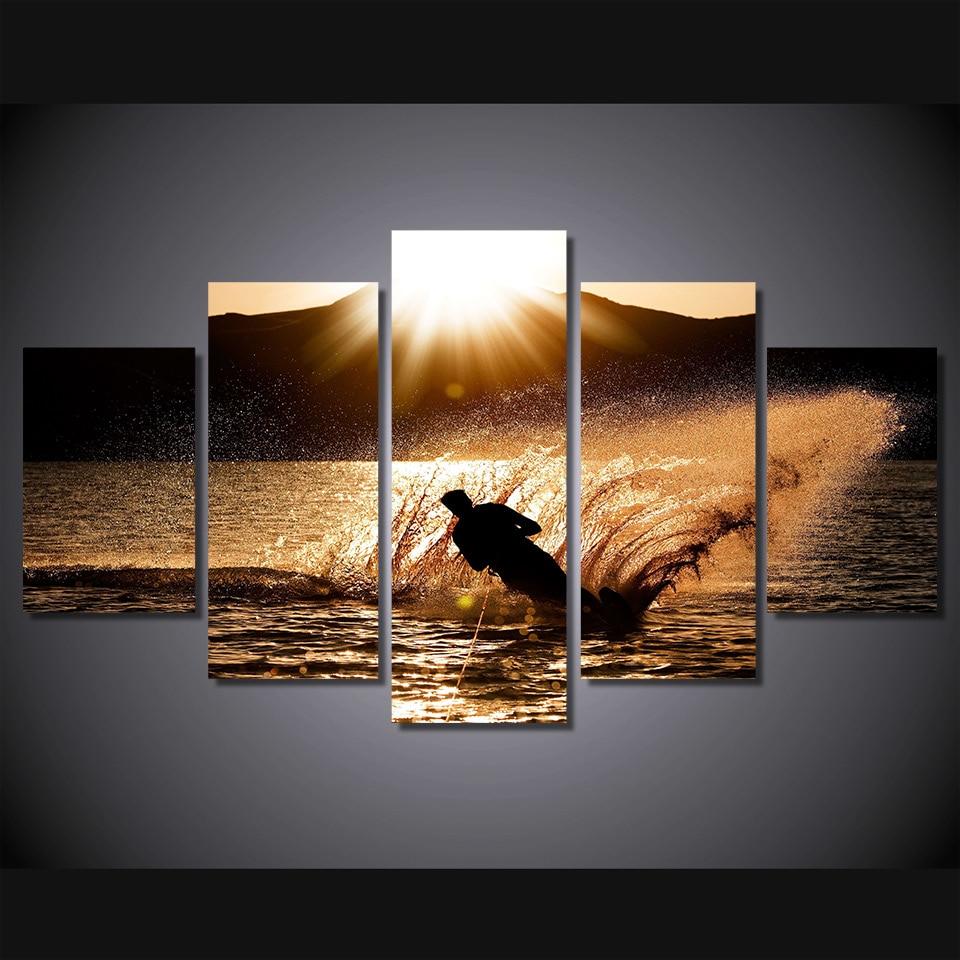 sport muzhchina paren siluet - Sport 5 Panel Canvas Art Wall Decor sport muzhchina paren siluet - Sport 5 Panel Canvas Art Wall Decor
