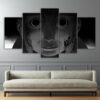 stare big eyes - Anime 5 Panel Canvas Art Wall Decor