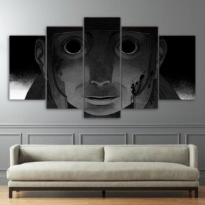 stare big eyes - Anime 5 Panel Canvas Art Wall Decor