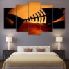 sunset desert fish bone - Nature 5 Panel Canvas Art Wall Decor