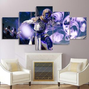 super warrior 01 - Gaming 5 Panel Canvas Art Wall Decor