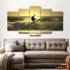 surfing seascape - Sport 5 Panel Canvas Art Wall Decor
