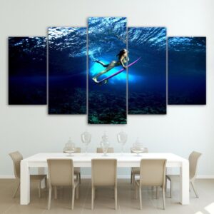 surfing sports seabe - Sport 5 Panel Canvas Art Wall Decor