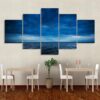 the dark clouds seascape - Space 5 Panel Canvas Art Wall Decor