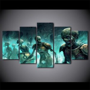 undead magic - Abstract 5 Panel Canvas Art Wall Decor