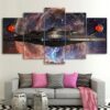 universe war space - Movie 5 Panel Canvas Art Wall Decor