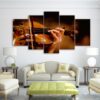 violin play elegant - Music 5 Panel Canvas Art Wall Decor