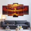 warlords of draenor world - Abstract 5 Panel Canvas Art Wall Decor