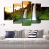 waterdfall bedroom - Nature 5 Panel Canvas Art Wall Decor
