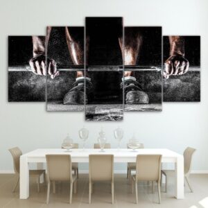 weightlifting 02 - Sport 5 Panel Canvas Art Wall Decor