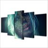 woman face letter - Abstract 5 Panel Canvas Art Wall Decor