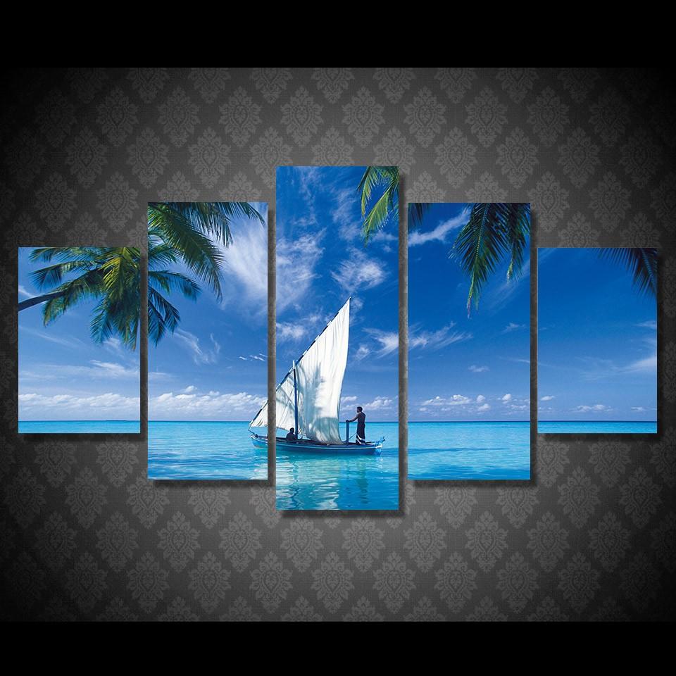 yahta more volny - Space 5 Panel Canvas Art Wall Decor yahta more volny - Space 5 Panel Canvas Art Wall Decor